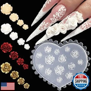 3D Flower Molds - Silicone Rose and Camellia Nail Charms for Resin and Epoxy - Picture 1 of 5