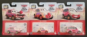 Disney Pixar Cars On The Road 3x Clown Diecast Cars Claire Greebles Kelly New - Picture 1 of 8