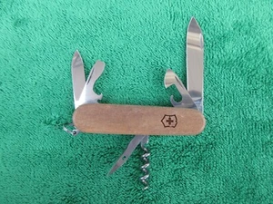 Victorinox Swiss Army Spartan 91mm Folding Pocket Knife Multi Tool Wood Scales - Picture 1 of 10