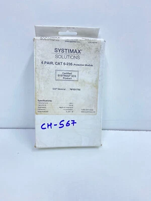 LOTE DE 2 NOS X SYSTIMAX 4 pares, protector Cat 6-235, CH#567 - Imagen 1 de 4