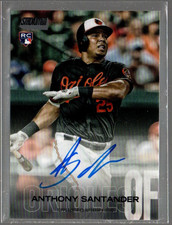 2018 Stadium Club Autographs Black Foil #SCAAS Anthony Santander Auto /25