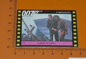 #179 JAMES BOND 007 A VIEW TO A KILL GRACE JONES MOORE MONTY GUM CARD 1985