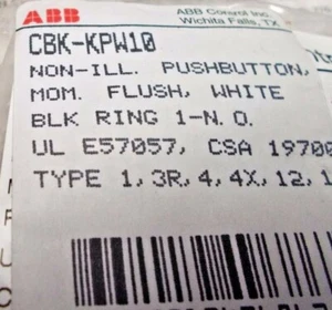 ABB CBK-KPW10 Pushbutton White - Picture 1 of 2