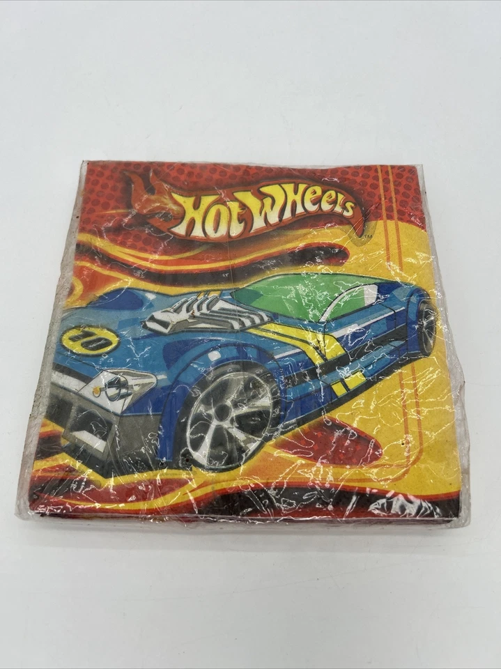 2003 Hallmark Hot Wheels Party Napkins 16 Pack
