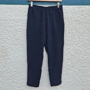 Club Monaco black silk cropped lounge pants - Picture 1 of 6