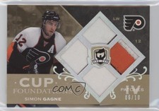 2007-08 Upper Deck The Cup Foundations Jerseys /10 Simon Gagne #CF-SG Patch