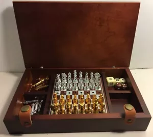 8.5” X 5.25” Wooden Chess Set, 2 Games In One. New Condition. - Picture 1 of 9
