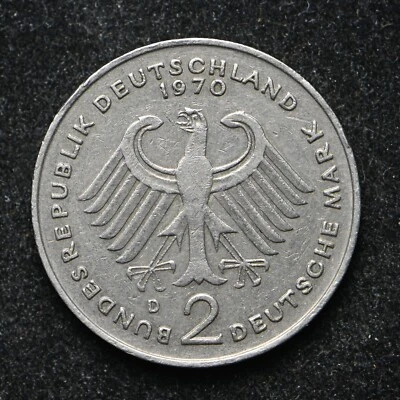 Alemania 1970-D 2 marcos (bb16681) Foto 1 de 2