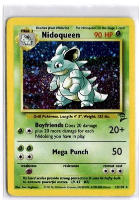 Nidoqueen 12/102 Base Set 2 Holo Rare Vintage 1999 Pokemon Card - Image 1 of 3