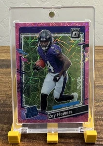 2023 Donruss Optic Zay Flowers Pink Velocity /79 Rated Rookie (RC) - Ravens - Picture 1 of 6