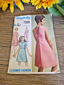 Simplicity 7386 Schnittmuster Kleid & Jacke Designermode Größe Vintage 12 - Bild 1 von 4