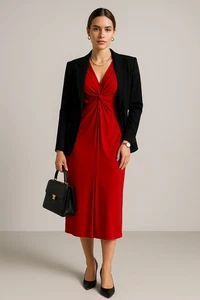 Paper Doll XL Sleeveless Knot Front Dress Polyester Spandex - Picture 1 of 9