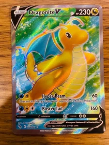 ¡CASI COMO NUEVO! Dragonite V (076/078) Pokemon Go ¡Tarjeta Holo Arte Completo Ultra Rara! - Imagen 1 de 4