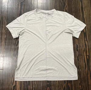 Nike Dri Fit Yoga Camicia Uomo Large Slim Grigio Poliestere Lyocell - Foto 1 di 4