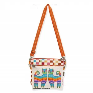 Bolso Bandolera y Organizador Laurel Burch Prisma Cat 2 piezas NUEVO - Imagen 1 de 4
