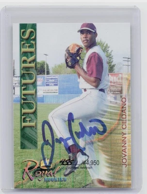 2000 Royal Rookies Futures Jovanny Cedeno AU SN4950 #7 Gnats Autographs - Image 1 of 2