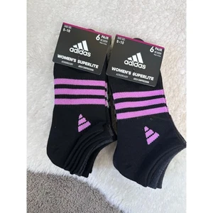 New Adidas Women's Pack of 2 6 Pair SuperLite Socks Size Shoe 5-10 - Picture 1 of 3