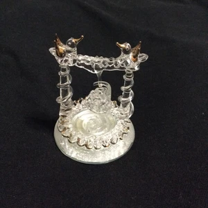 Blown Glass WISHING WELL Figurine ● Moveable part ● Hand spun glass ● Birds - Picture 1 of 7