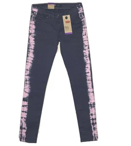 Levis Legging Girls 12 Regular Graystone Mellow Mauve Denim Side Dye Stretch NWT - Picture 1 of 10