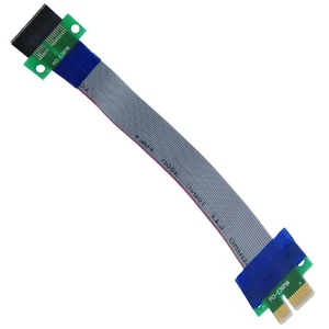 PCI-e X1 Extension Cable Riser Card Flex Ribbon PCI Express Port Adapter 20cm - Picture 1 of 6