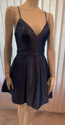 Mini Vestido Rubio Nites Junior Azul Correas de Espagueti Espalda Abierta Talla 3 Foto 1 de 4