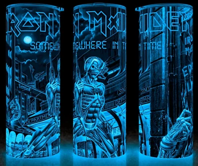 Glow in the Dark Iron Maiden Somewhere in Time Heavy Metal Cup Mug Tumbler 20oz - Image 1 of 4
