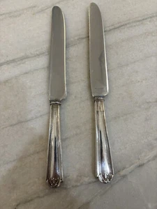 Manchester Silver Co. Set di due coltelli modello Beaux Art 1920 / manico sterling - Foto 1 di 4