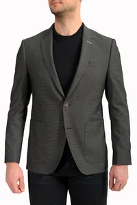Hugo Boss Men's "Harvey182H2" Slim Fit Wool Gray Two Button Blazer US 40S IT 50S - Picture 1 of 6