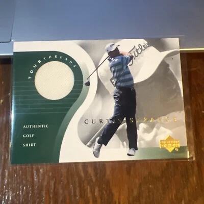 Curtis Strange 2001 Upper Deck Golf PGA Tour Threads Shirt Patch Relic SP #TT-CS - Image 1 of 4