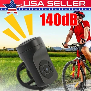 Electric Bike Horn 140DB Waterproof Rechargeable Bicycle Bell for Mountain Bike - Picture 1 of 12