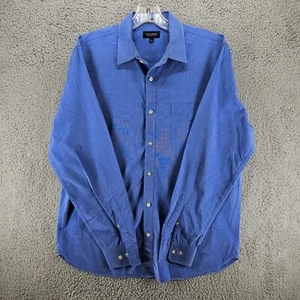 Lucky Brand Classic Fit Langarm Hemd mit Knopfleiste Herren Größe L Blau - Bild 1 von 6