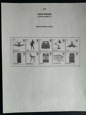 Páginas del álbum de estampillas de Gran Bretaña, 2009 Foto 1 de 4