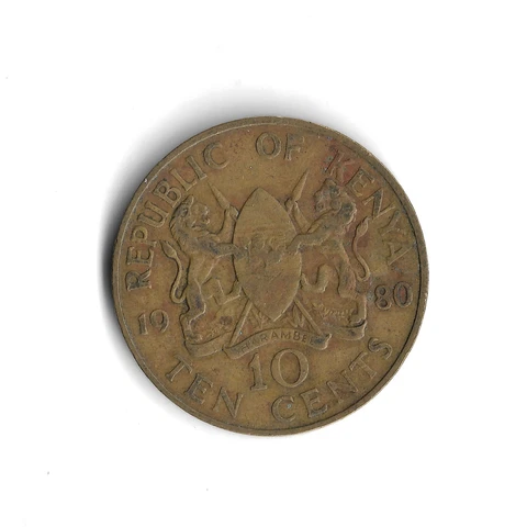 1980 Kenya 10 Cents World Coin - KM# 18 Cover