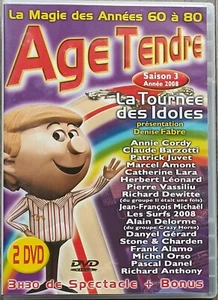 COFFRET 2 DVD/ÂGE TENDRE LA TOURNÉE DES IDOLES/SAISON 3/AMONT/LARA/ALAMO/CORDY - Imagen 1 de 2