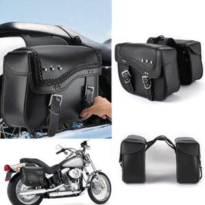 Motorcycle PU Leather Side Tool Saddle Bag For Honda Rebel CMX 300 500 1100 - Picture 1 of 8