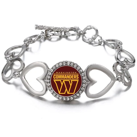 Washington Commanders Womens Heart Link Adjust. Bracelet w Gift Pkg D27 Cover