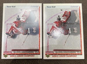 (2) 1990-91 Upper Deck #463 Trevor Kidd RC Rookie Hockey Cards!