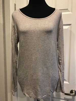  Top tejido metálico cuello redondo mediano Majestic Filatures talla grande nuevo con etiquetas Foto 1 de 4