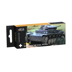 Arcus #E2099 Enamel Paint Set Wehrmacht Fall Weiß 6 Colors 10ml for Model Kit - Picture 1 of 14