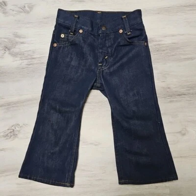 Jeans Levis Orange Tab vintage niño niña 2T azul lavado oscuro corte bootcut años 70 Foto 1 de 4