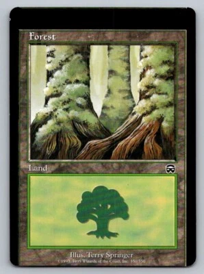 MTG Magic: The Gathering Mercadian Masques Land Forest Miscut Misprint Rare - Image 1 of 2