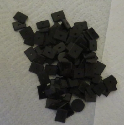 Cuentas rectangulares planas pretaladradas de piedras preciosas de ónix negro de 1 lb para hacer joyas Foto 1 de 4