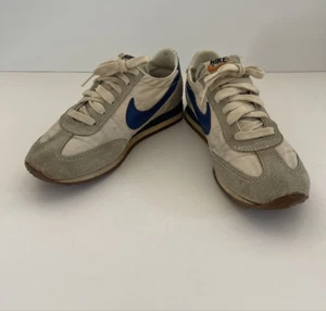 Vintage 1980's Blue White Nike Oceania 1982 Sneakers Made in Korea Men's Size 7 - Picture 1 of 16