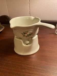 Pfaltzgraff Heirloom Butter Sauce Potpourri Pot 2Pc Warmer - Picture 1 of 5