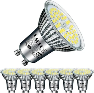 GU10 LED Kaltweiss 10 Watt Ersetzt 140W Halogen Leuchtmittel 6Er-Pack. 1050 Lume - Bild 1 von 12