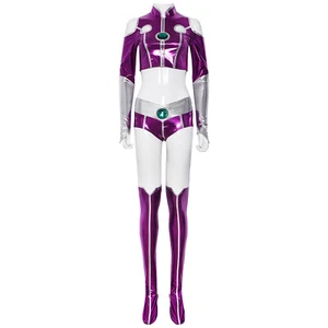 Cosplay Teen Titans Starfire Costume Suit Superhero Halloween Masquerade Outfits - Picture 1 of 7