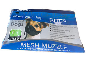Ancol Mesh Dog Puppy Muzzle Size 0 Black Extra Small