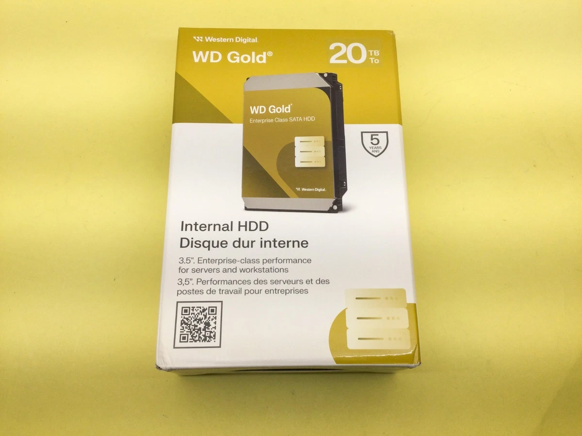 WD Gold 20TB Enterprise Class 7.2K SATA 6Gb/s 512MB 3.5in HDD