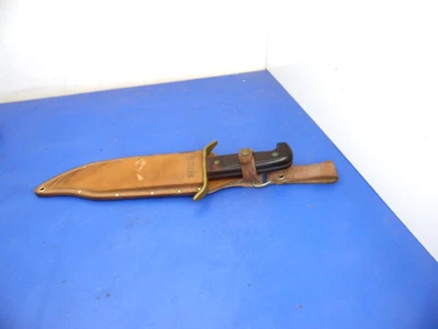 Cuchillo Bowie Western W49 D vintage y funda de cuero, USADO Foto 1 de 4