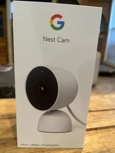 Google Nest Cam Indoor Wired Security Camera Snow GA01998-US, Brand New Sealed - Picture 1 of 4